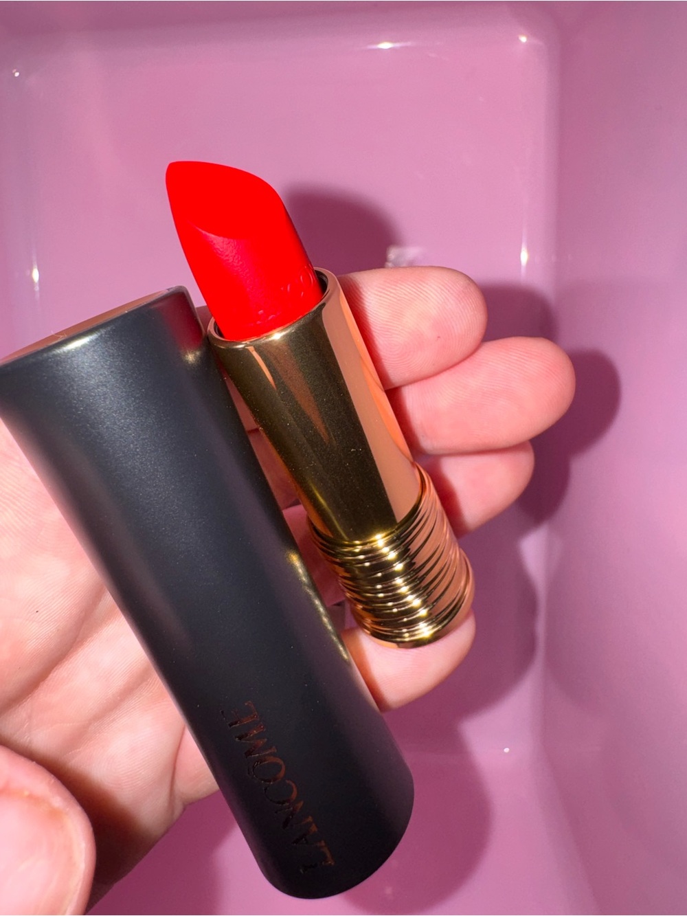 Lancรดme lipstick rouge